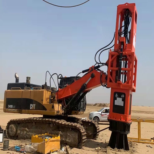 夯神高速液压夯实机在沙特阿拉伯机场中的应用（HC150挖机强夯机原地基夯实）